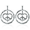 Heart in one Circle Earring