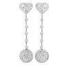 Small Heart Diamond Disco Drop Earring