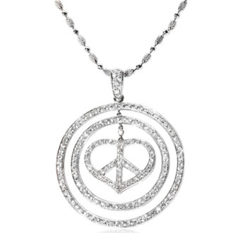 Heart in 2 circle pendant