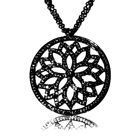 Large Lotus Circle Pendant