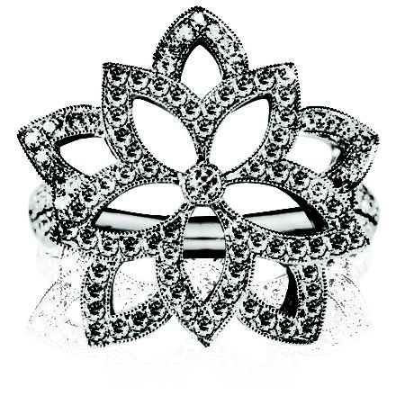 Lotus Diamond Ring