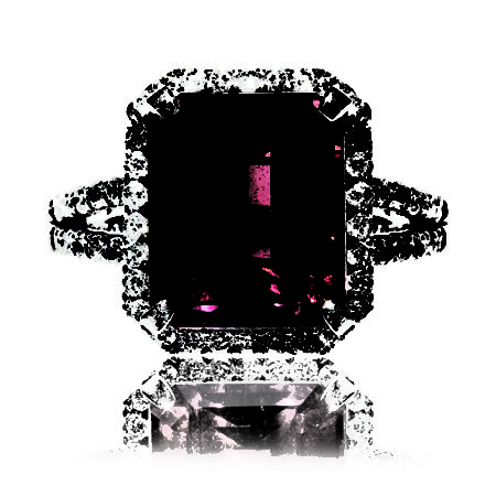 Pink Sapphire Ring with micro pave diamonds