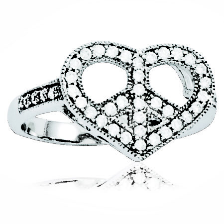 Heart & Peace Ring