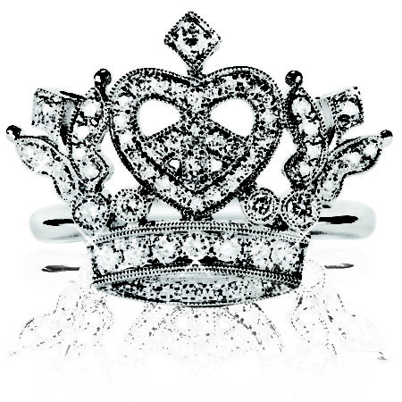 Royal Crown Heart Ring