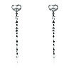 Small Heart 7 Diamond White Topaz Drop Earring