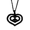 Small Double Heart in Heart Pendant