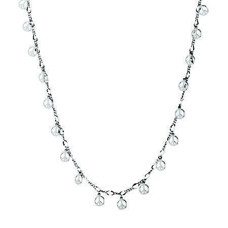 SPHCN- Peace/heart Necklace Silver