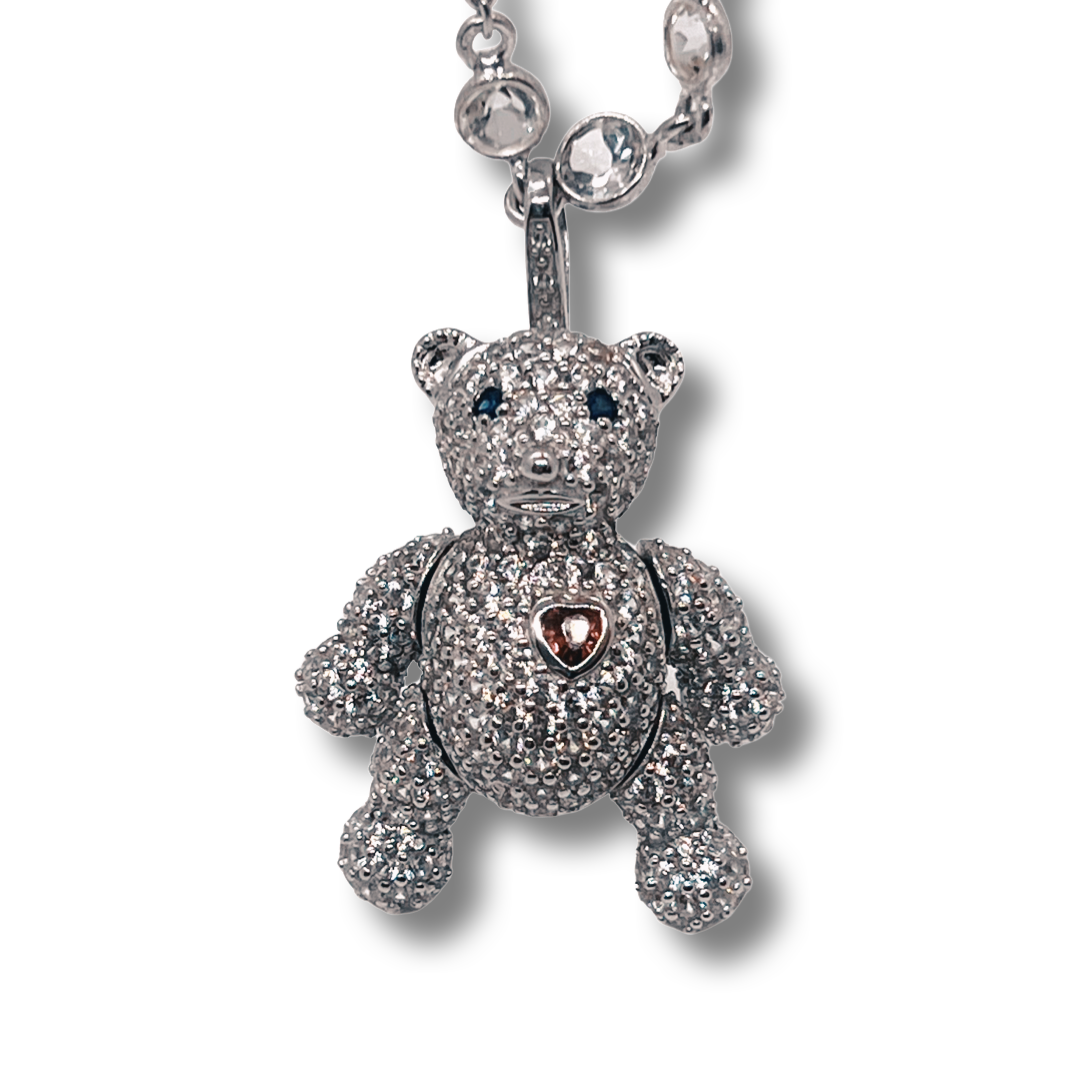 925 Sterling Silver Bear Pendant